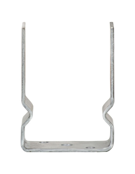 Ancoraggi per recinzione 12 pz argento 10x6x15 cm acciaio zincato