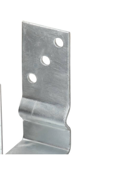 Ancoraggi per recinzione 12 pz argento 10x6x15 cm acciaio zincato