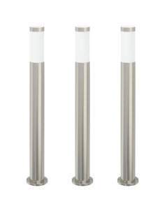 Lampioni a palo 3 pz 80 cm Acciaio Inox IP44 2