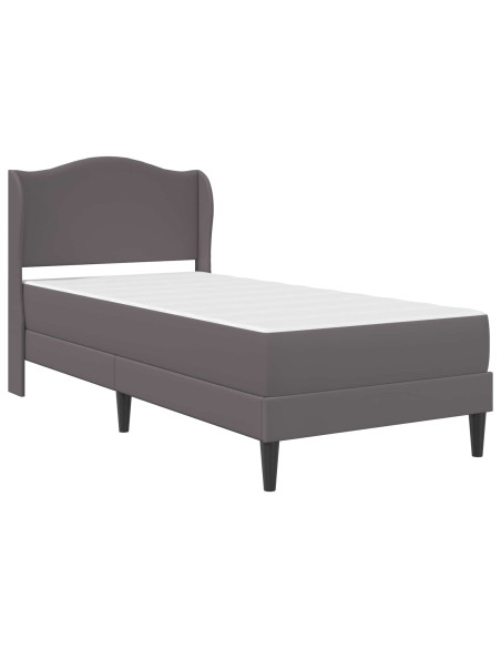 Struttura del letto con testiera Grigio 90 x 200 cm Similpelle