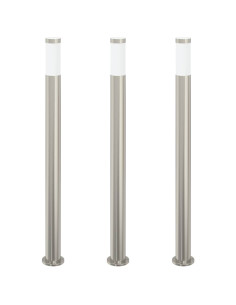 Lampioni a palo 3 pz 110 cm Acciaio Inox IP44 2