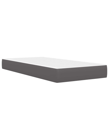 Struttura del letto con testiera Grigio 90 x 200 cm Similpelle