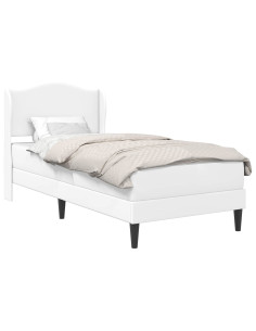 Struttura del letto con testiera Bianco 90 x 200 cm Similpelle 2
