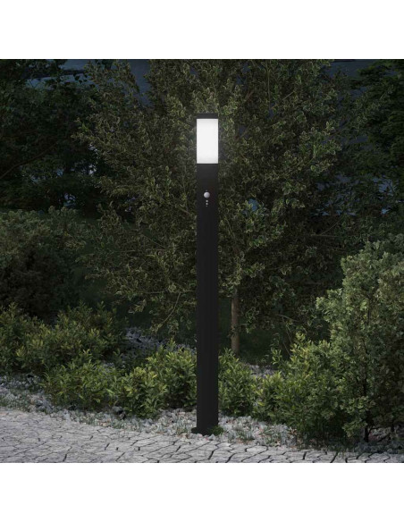 Lampada a paletto con sensore 110 cm Acciaio Inox IP44