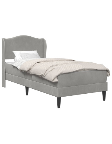 Struttura del letto Grigio Chiaro 80 x 200 cm Velluto