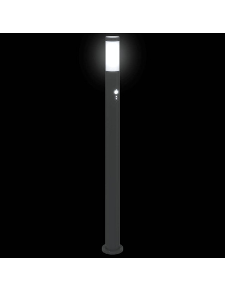 Lampada a paletto con sensore 110 cm Acciaio Inox IP44