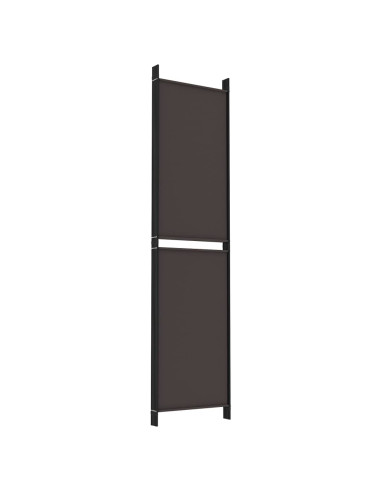 Divisorio a 6 Pannelli Marrone 300x220 cm in Tessuto