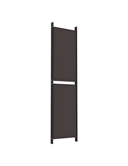 Divisorio a 6 Pannelli Marrone 300x220 cm in Tessuto