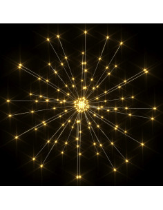 Luci di Natale Fuochi Artificio 10pz Bianco Caldo 10cm 1400 LED
