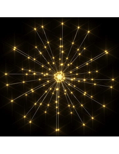 Luci di Natale Fuochi Artificio 10pz Bianco Caldo 10cm 1400 LED