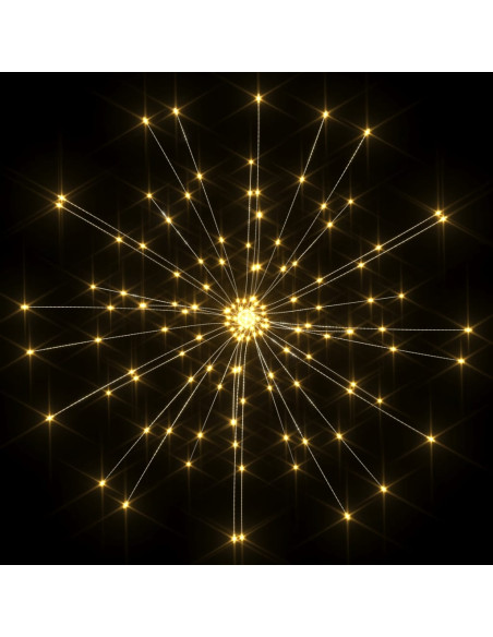 Luci di Natale Fuochi Artificio 10pz Bianco Caldo 10cm 1400 LED