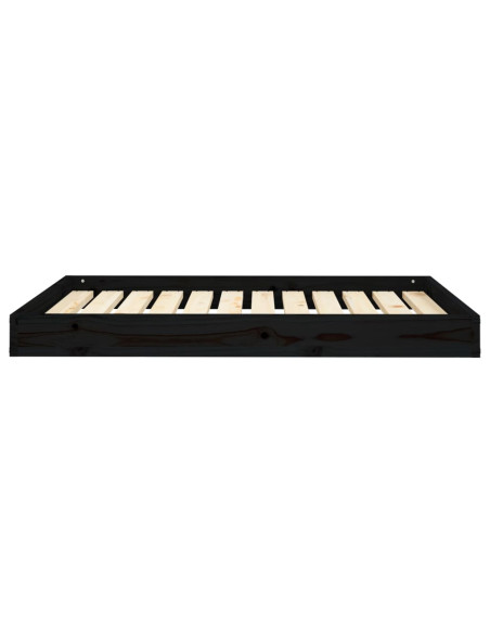 Cuccia per Cani Nera 101,5x74x9 cm in Legno Massello di Pino