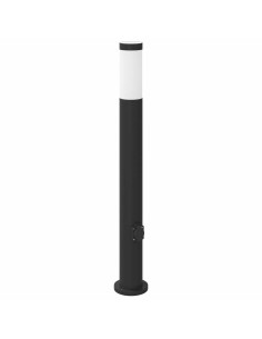 Lampada a paletto con presa elettrica 80 cm Acciaio Inox IP44 2