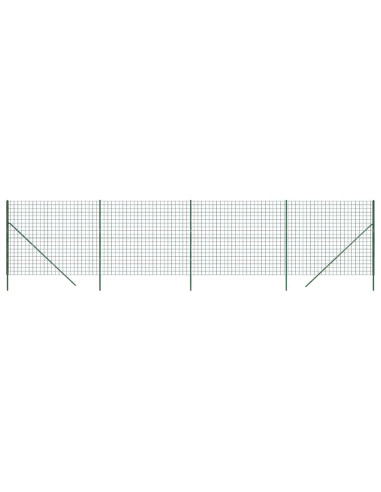 Recinzione Metallica Verde 2x10 m in Acciaio Zincato
