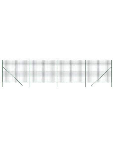Recinzione Metallica Verde 2x10 m in Acciaio Zincato