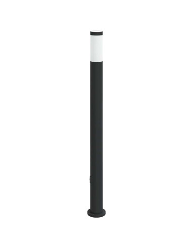 Lampada a paletto con presa elettrica 110 cm Acciaio Inox IP44