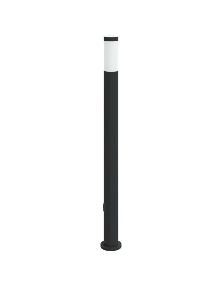 Lampada a paletto con presa elettrica 110 cm Acciaio Inox IP44