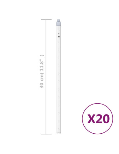 Luci Meteoriche 20pz 30cm Bianco Freddo 480 LED Interni Esterni
