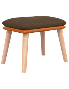 Poggiapiedi Marrone 45x29,5x35 cm in Tessuto e Similpelle 2