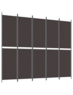 Divisorio a 6 Pannelli Marrone 300x220 cm in Tessuto 2