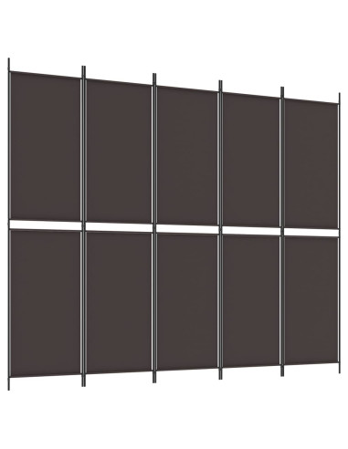 Divisorio a 6 Pannelli Marrone 300x220 cm in Tessuto