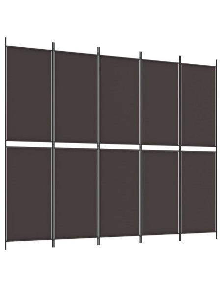 Divisorio a 6 Pannelli Marrone 300x220 cm in Tessuto