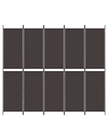Divisorio a 6 Pannelli Marrone 300x220 cm in Tessuto