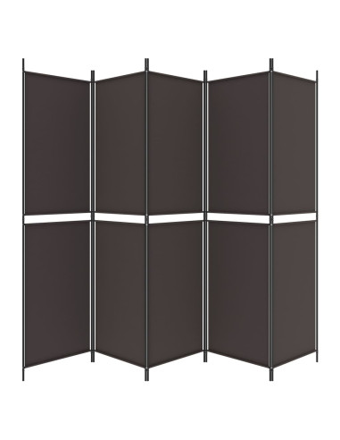Divisorio a 6 Pannelli Marrone 300x220 cm in Tessuto