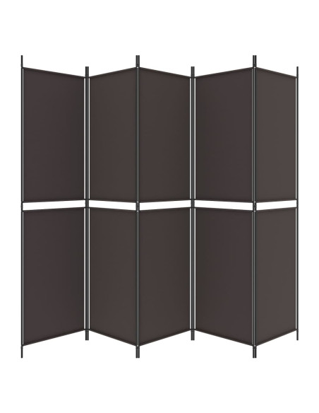 Divisorio a 6 Pannelli Marrone 300x220 cm in Tessuto