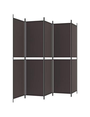 Divisorio a 6 Pannelli Marrone 300x220 cm in Tessuto