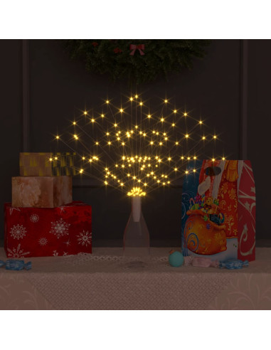 Luci di Natale Fuochi Artificio 10pz Bianco Caldo 10cm 1400 LED