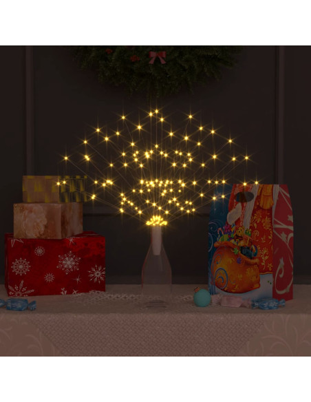 Luci di Natale Fuochi Artificio 10pz Bianco Caldo 10cm 1400 LED