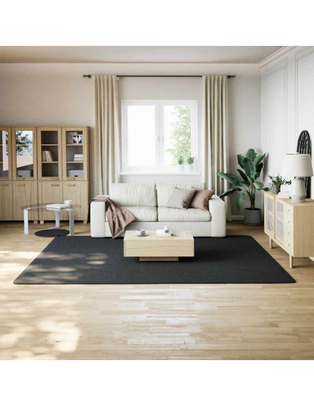 Tappeto Shaggy Nero 240x305 cm in Poliestere