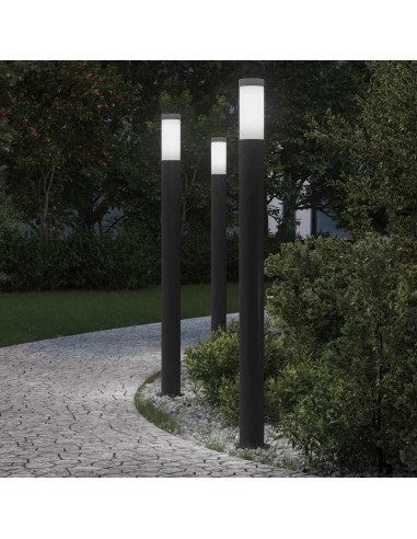 Lampioni a palo 3 pz 110 cm Acciaio Inox IP44