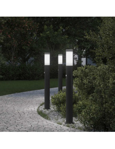 Lampioni a dissuasore con sensore 3 pz 80 cm Acciaio Inox IP44