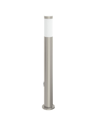 Lampada a paletto con sensore e presa 80 cm Acciaio Inox IP44
