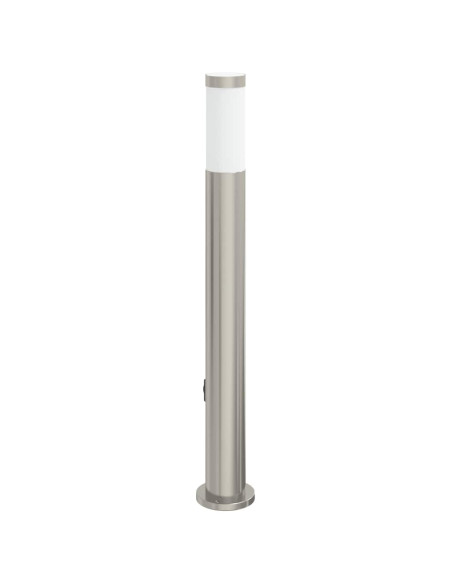 Lampada a paletto con sensore e presa 80 cm Acciaio Inox IP44