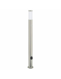 Lampada a paletto con sensore e presa 110 cm Acciaio Inox IP44 2