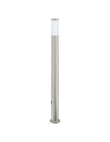 Lampada a paletto con sensore e presa 110 cm Acciaio Inox IP44