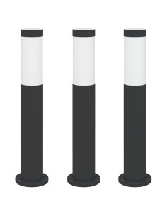 Lampioni a palo 3 pz 50 cm Acciaio Inox IP44 2