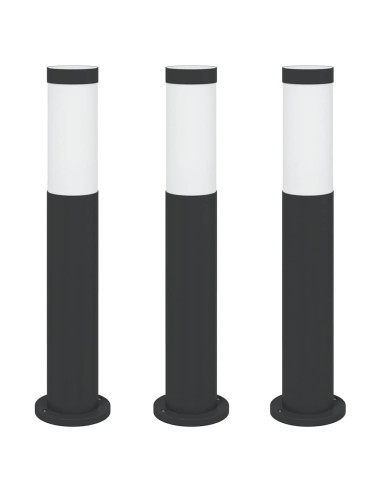 Lampioni a palo 3 pz 50 cm Acciaio Inox IP44