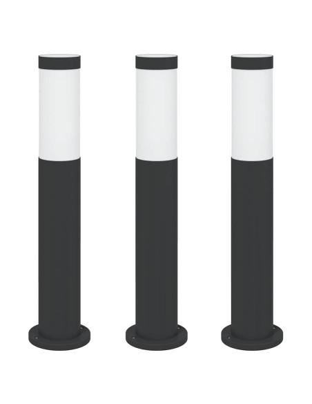Lampioni a palo 3 pz 50 cm Acciaio Inox IP44