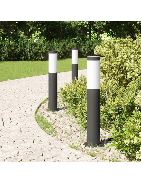Lampioni a palo 3 pz 50 cm Acciaio Inox IP44