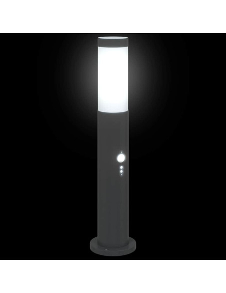 Lampada a paletto con sensore 50 cm Acciaio Inox IP44