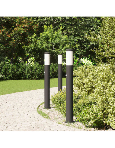 Lampioni a dissuasore con sensore 3 pz 80 cm Acciaio Inox IP44