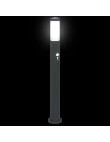 Lampioni a dissuasore con sensore 3 pz 80 cm Acciaio Inox IP44