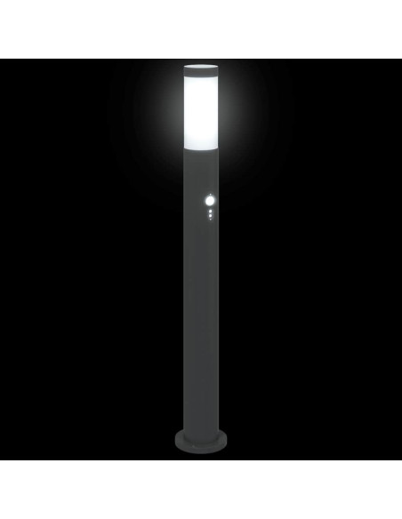 Lampioni a dissuasore con sensore 3 pz 80 cm Acciaio Inox IP44