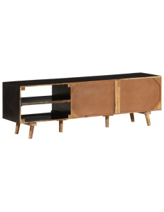 Mobile TV 140x30x45 cm Legno Mango Grezzo e Massello d'Acacia 2