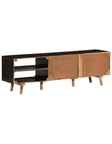 Mobile TV 140x30x45 cm Legno Mango Grezzo e Massello d'Acacia