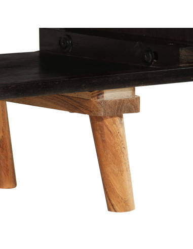 Mobile TV 140x30x45 cm Legno Mango Grezzo e Massello d'Acacia